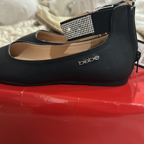 Bebe Girl Shoes; type of ballerina with white crystal ankle bracelet. - Picture 5 of 8